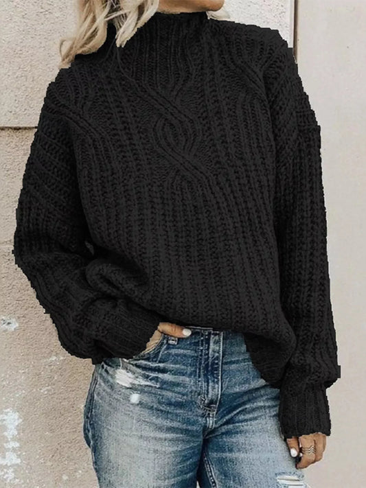 Women's Turtleneck Long Sleeve Sweater — women's knitwear Australia