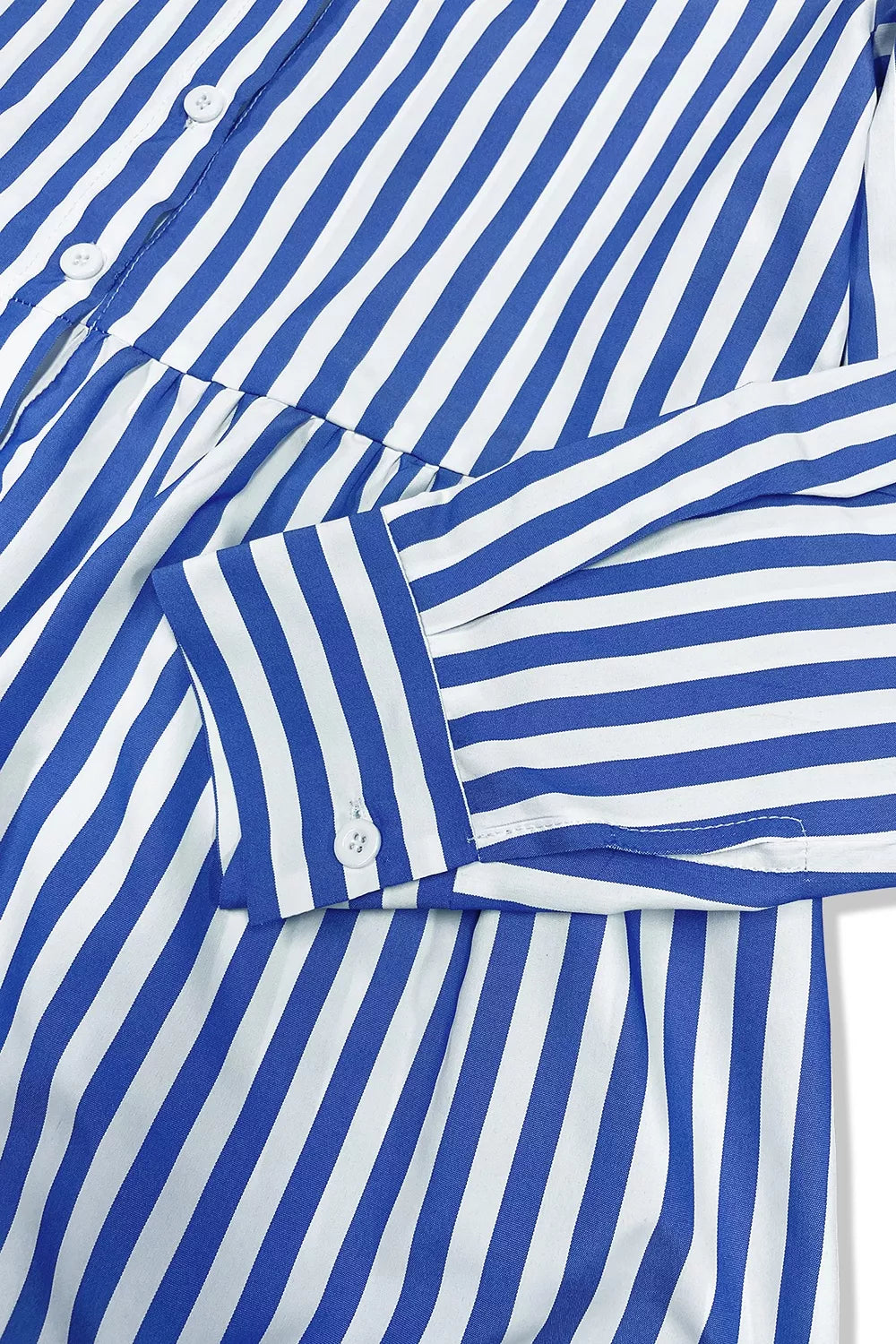 Women's Striped Long Sleeve Maxi Shirt Dress — Chic and Unique AU