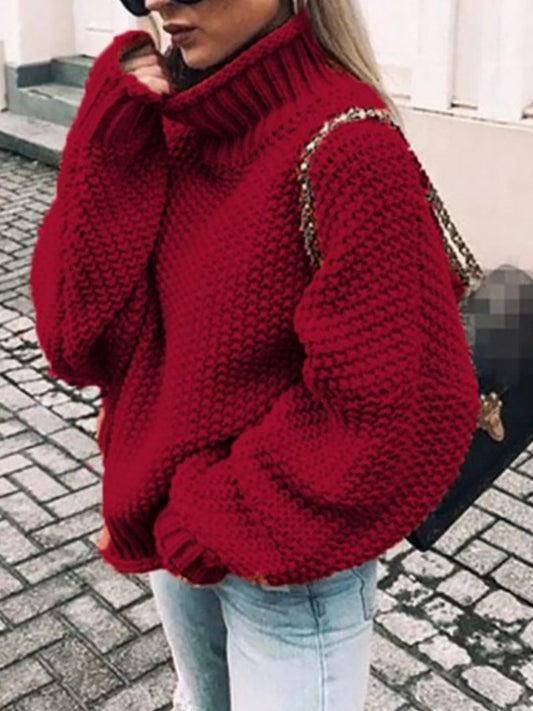 Women's Chunky Knit Turtleneck Sweater — women's knitwear Australia