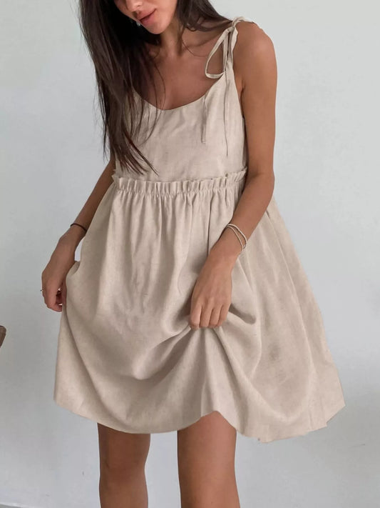 Frill Tie Shoulder Mini Dress — women's mini dress Australia