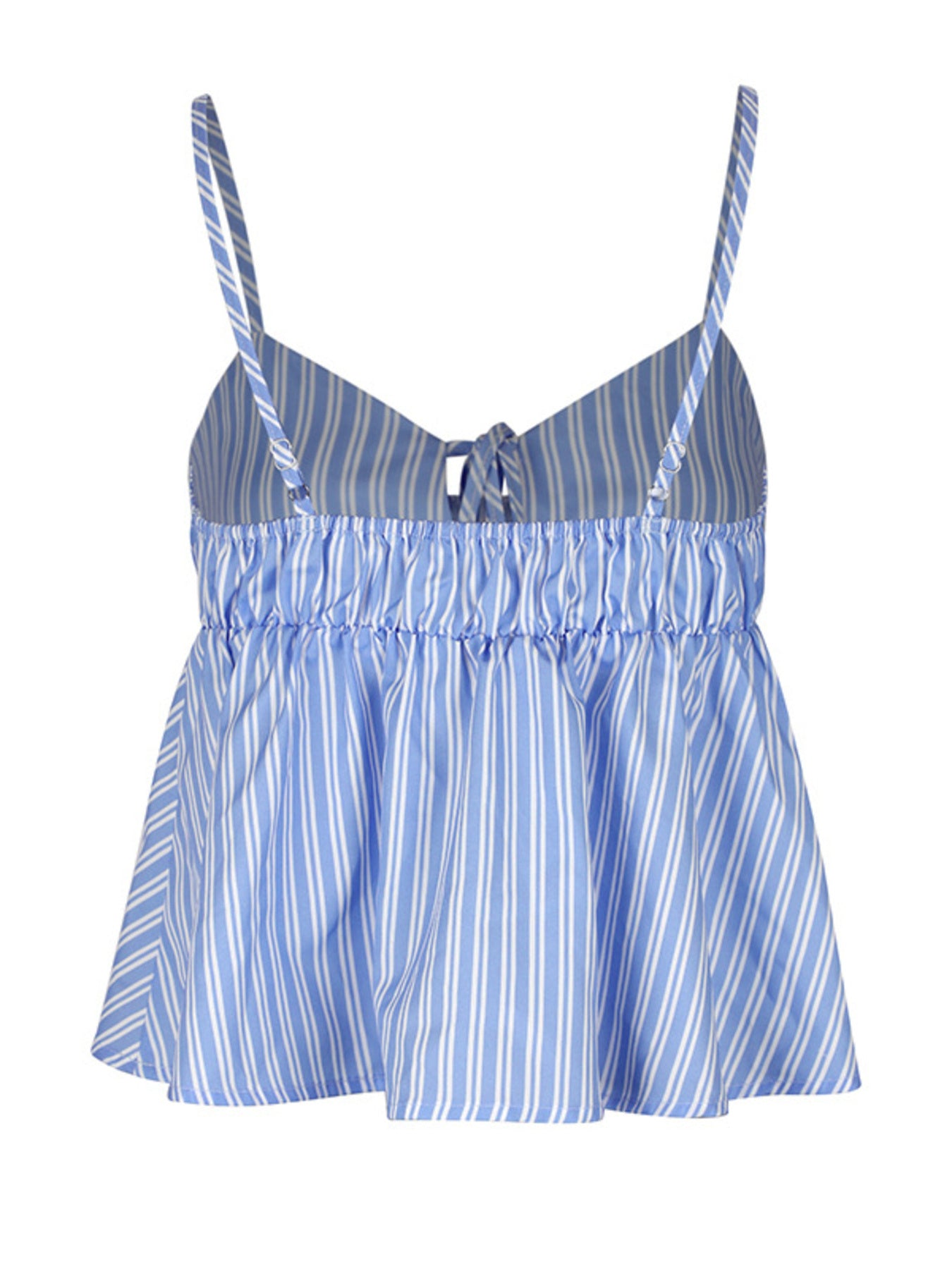 Striped Tie-Front Peplum Cami — women's cami Australia