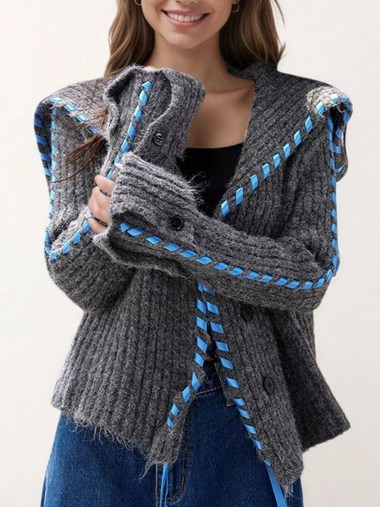 Women's Ribbed Knit Open Front Cardigan — women's knitwear Australia