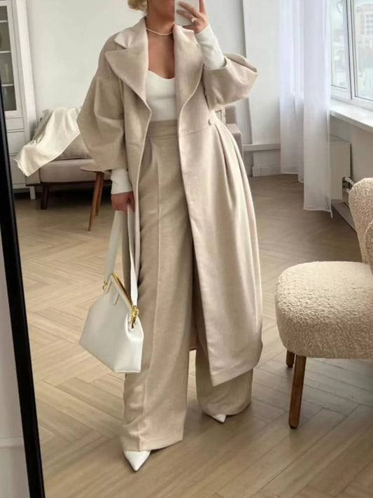 Double-Breasted Longline Coat — women's coat Australia