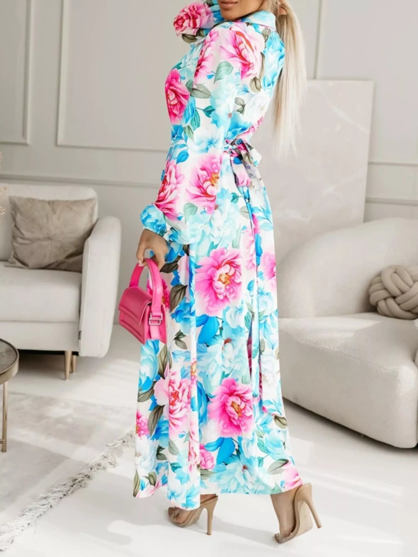 Women's Long Sleeve Maxi Shirt Dress — Chic and Unique AU