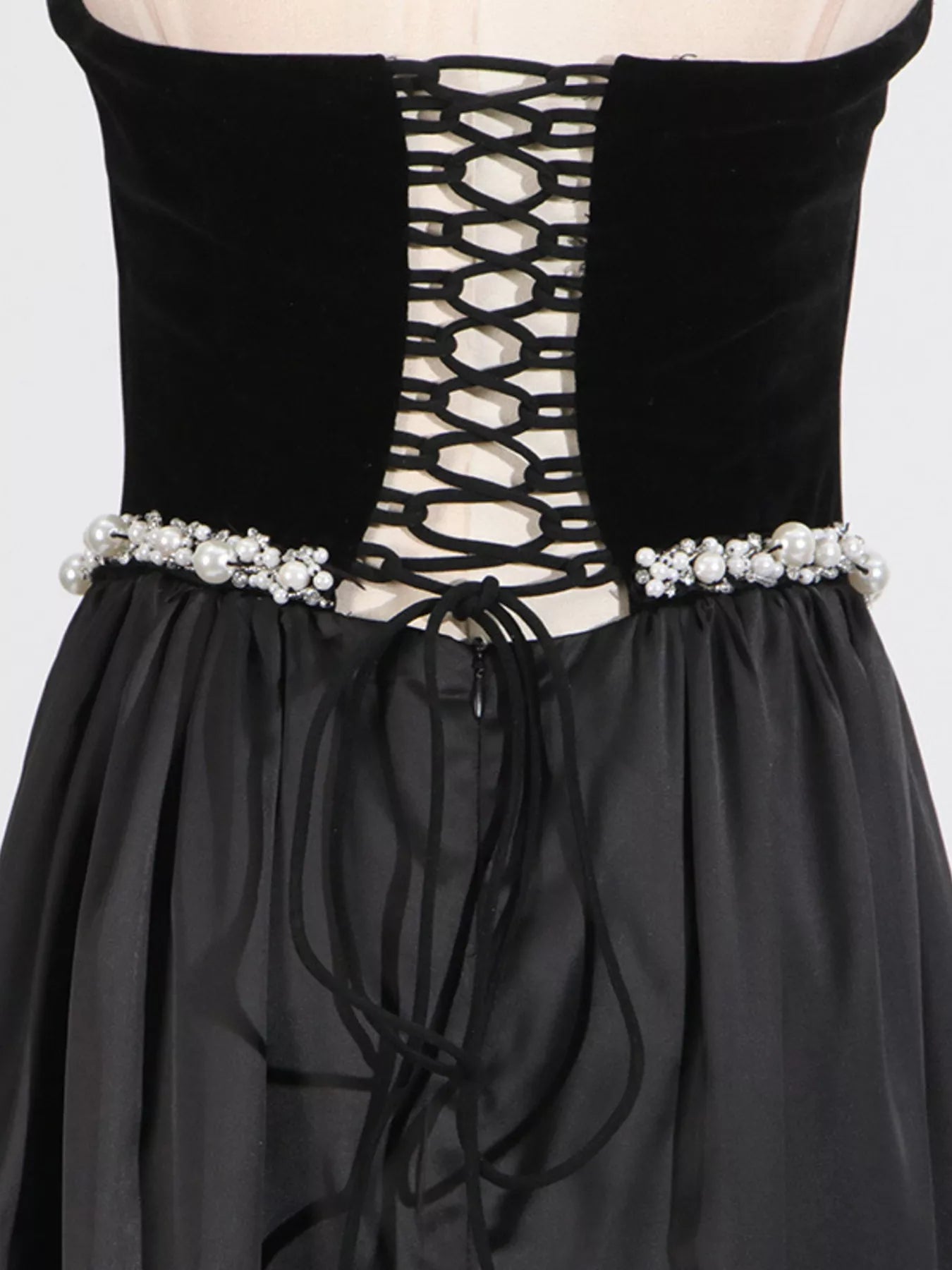 Women's Lace Up Back Tube Maxi Dress — Chic and Unique AU