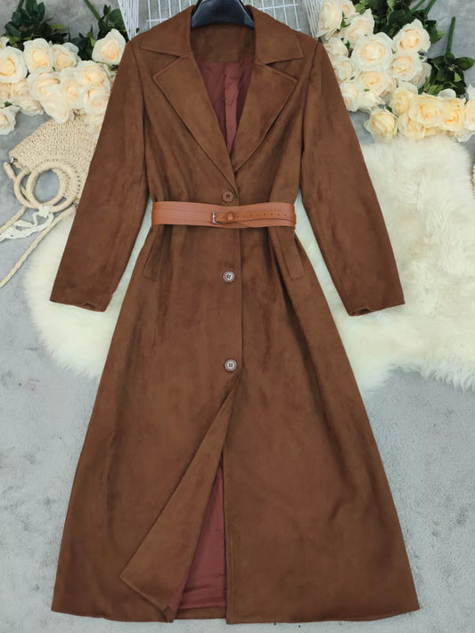 Lapel Collar Longline Outerwear — women's outerwear Australia