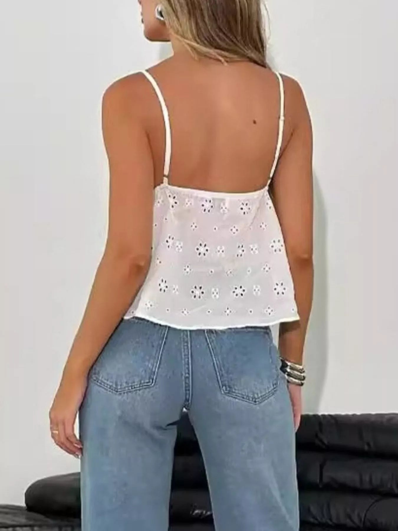 Eyelet Lace Trim Cami — women's cami Australia