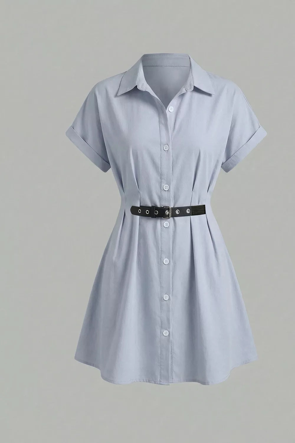Women's Button Up Short Sleeve Shirt Dress — Chic and Unique AU