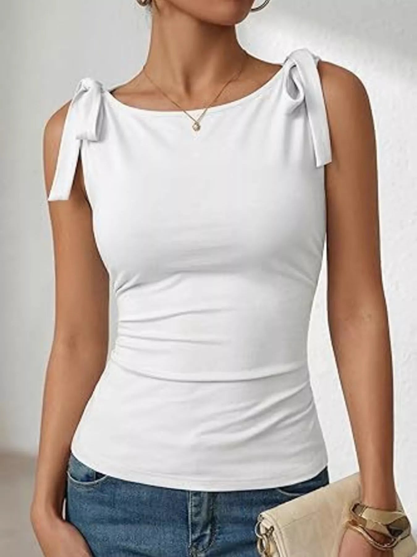 Tie Shoulder Tank Top — women's tank top Australia