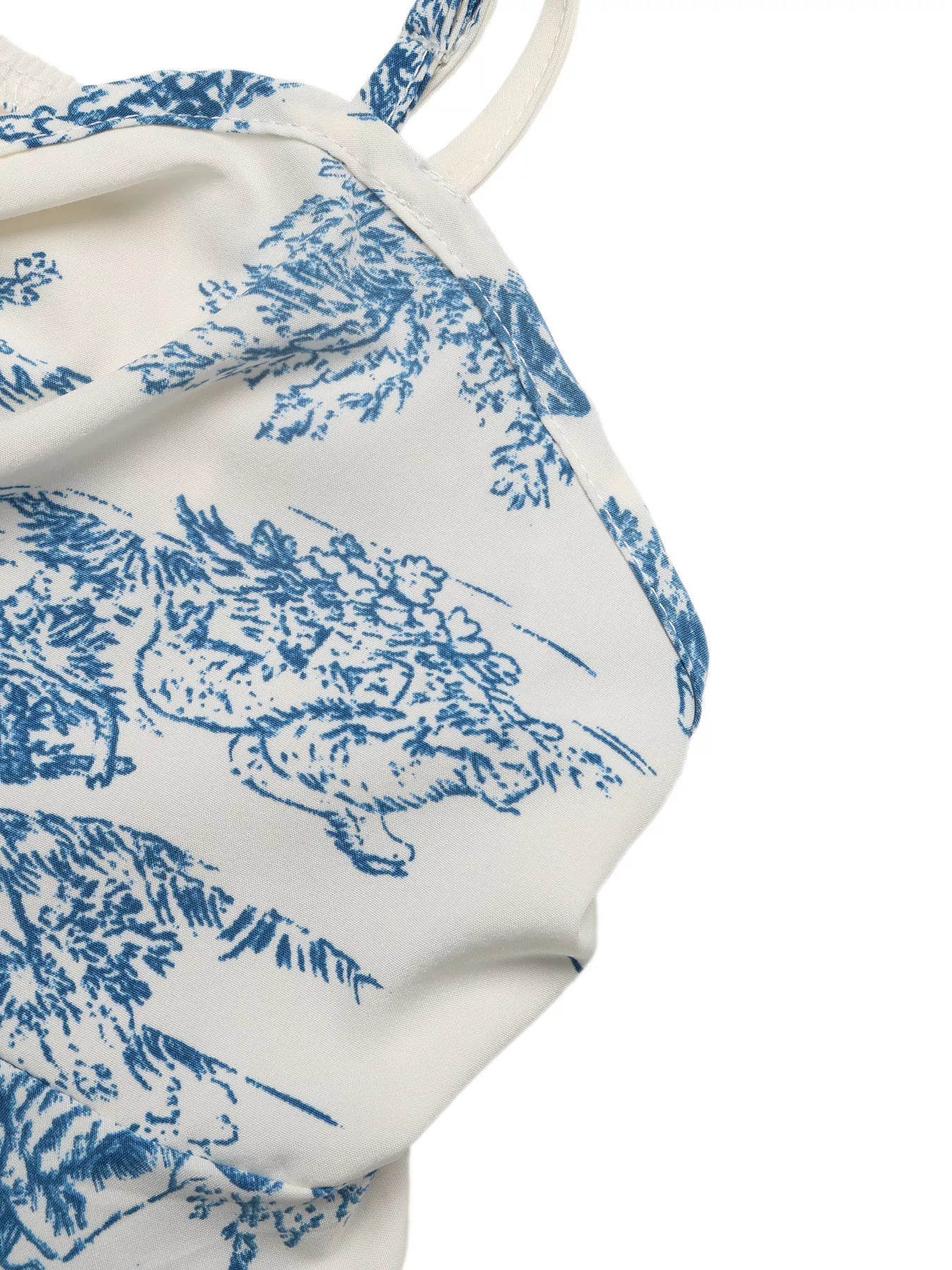 Floral Print Tie Front Ruffle Hem Cami — women's cami Australia