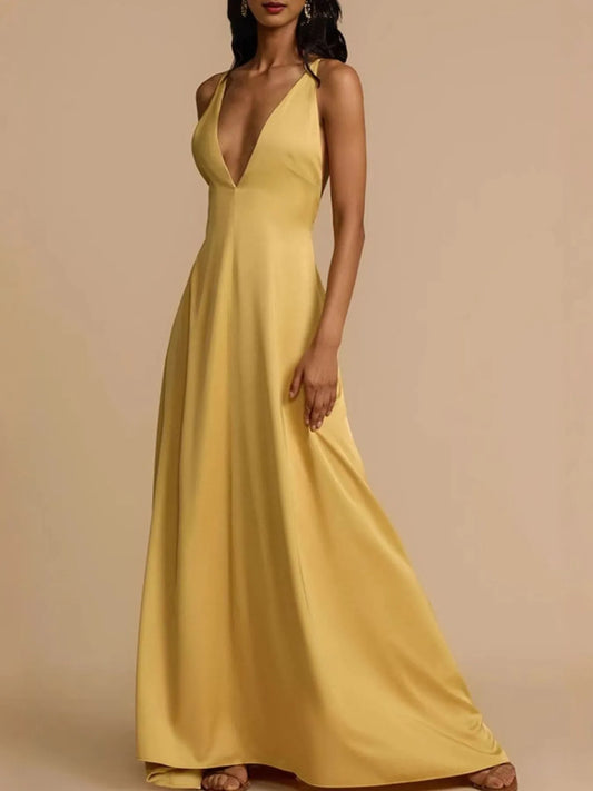 Deep V-Neck Maxi Dress — women's maxi dress Australia