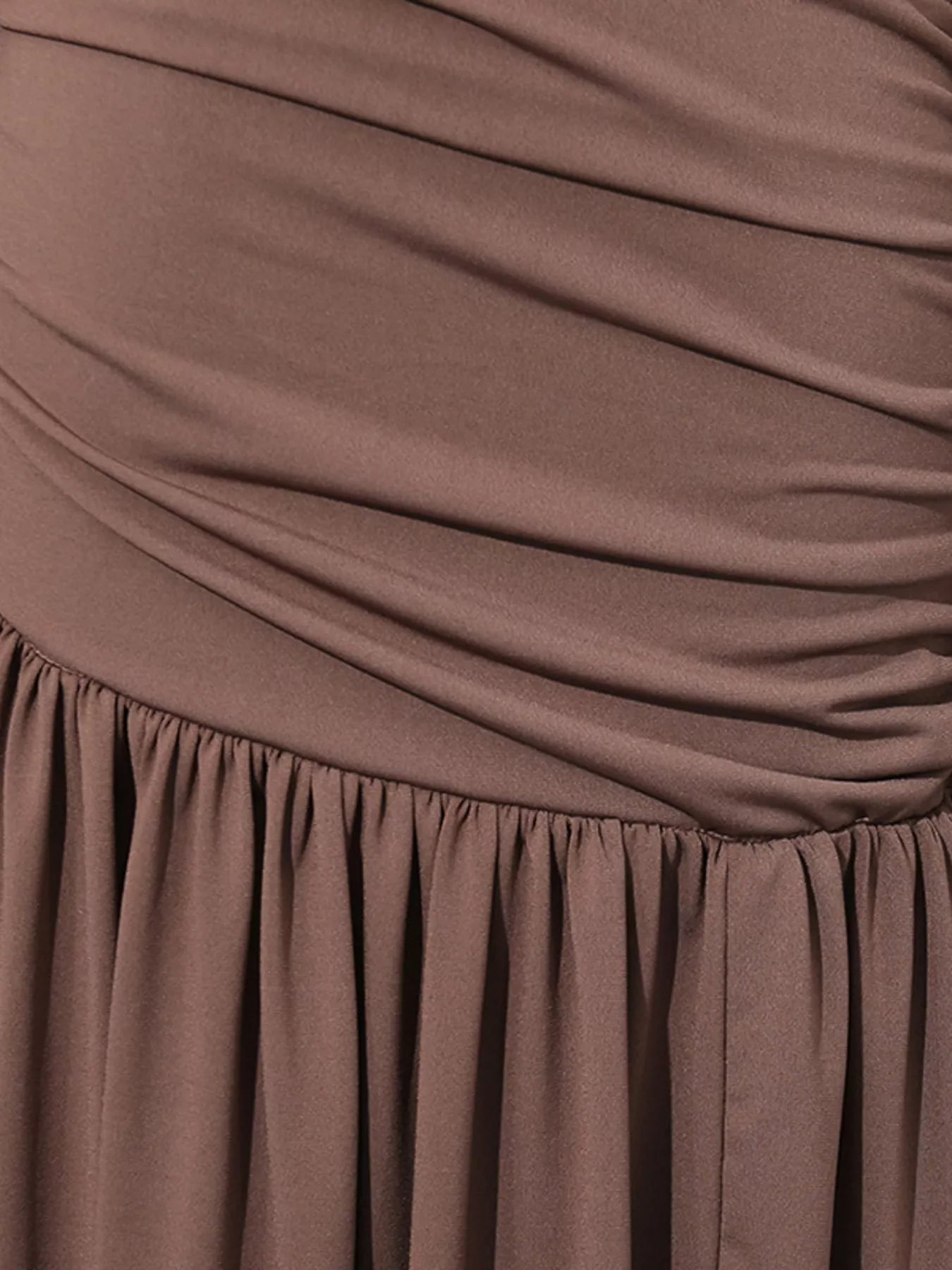 Women's Ruched Long-Sleeve Maxi Dress with Cutout Detail — Chic and Unique AU