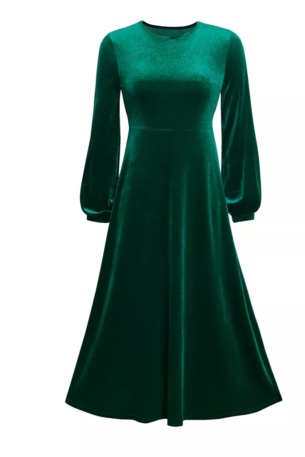 Women's Velvet Balloon Sleeve Maxi Dress — Chic and Unique AU