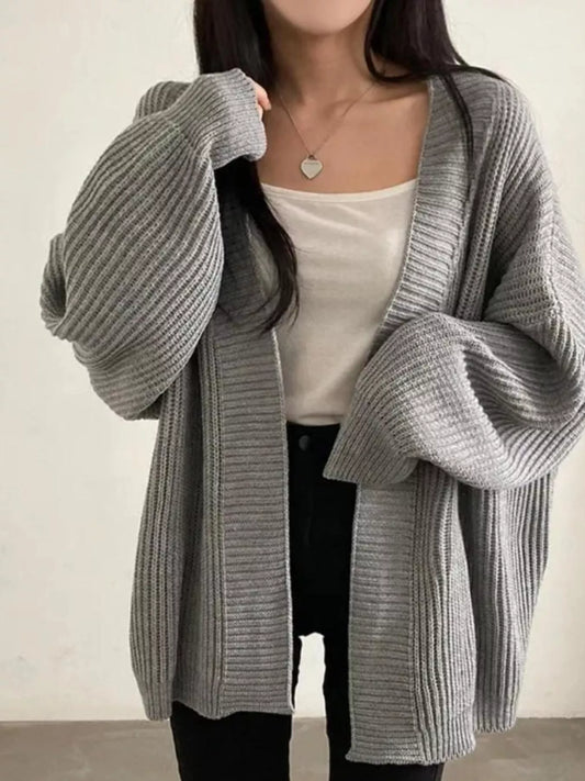 Women's Open Front Oversized Knit Cardigan — women's knitwear Australia
