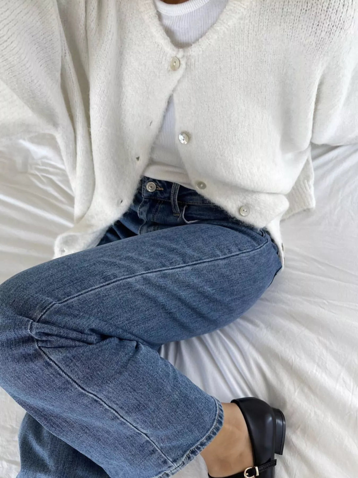 Women's Button Up Long Sleeve Cardigan — women's knitwear Australia
