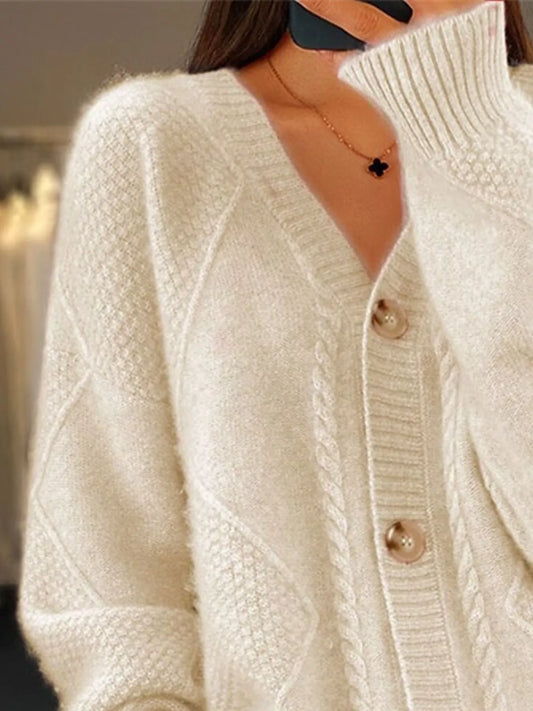 Women's Plus Size Textured Knit Button-Down Cardigan — women's knit cardigan Australia