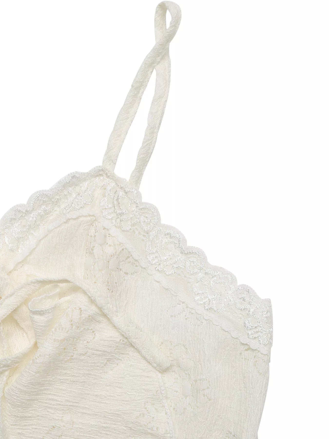 Lace Tie-Front Ruffle Hem Cami — women's cami Australia