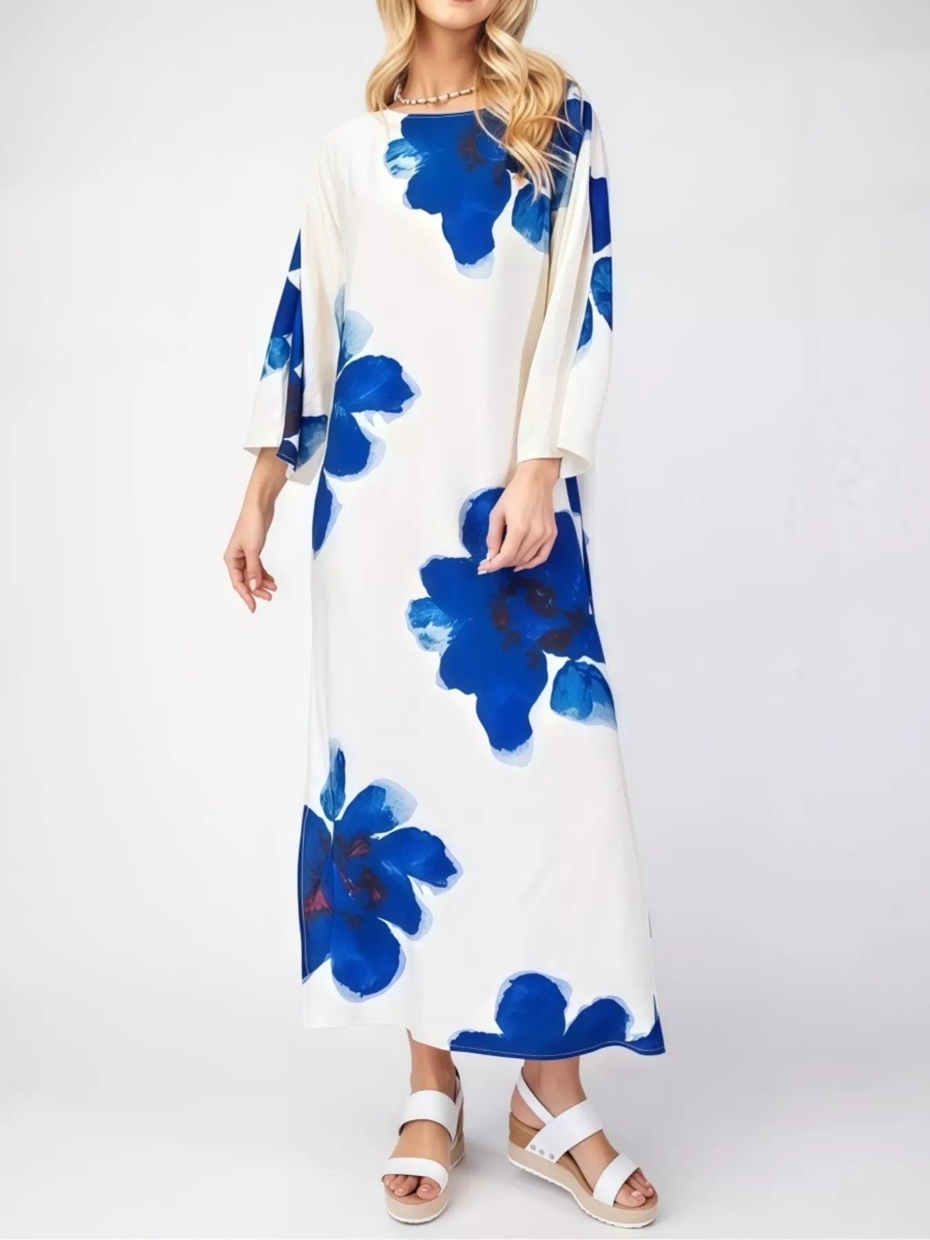 Women's Floral Print Round Neck Dress — Chic and Unique AU
