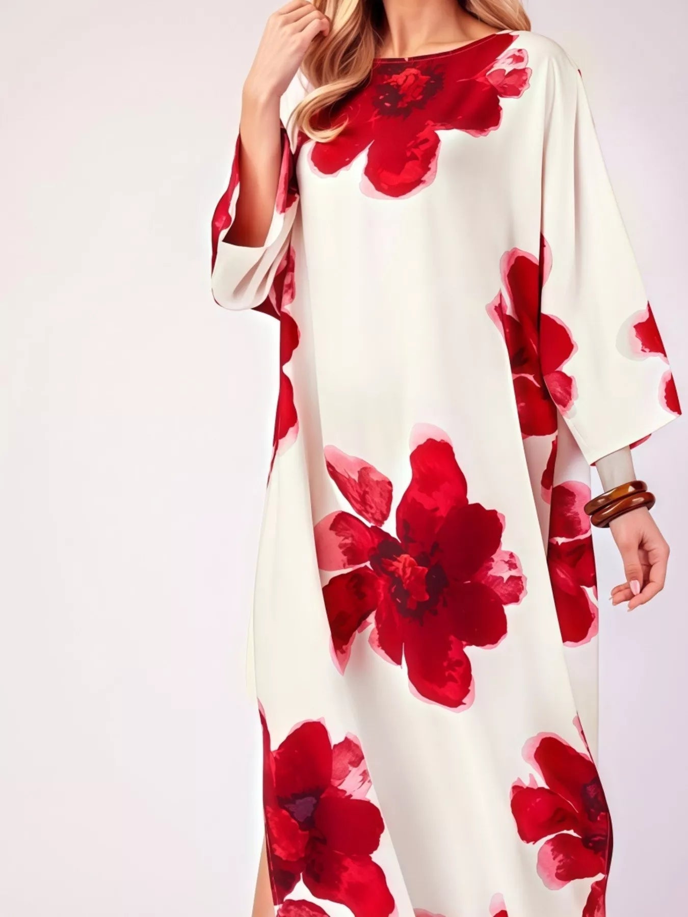 Women's Floral Print Round Neck Dress — Chic and Unique AU
