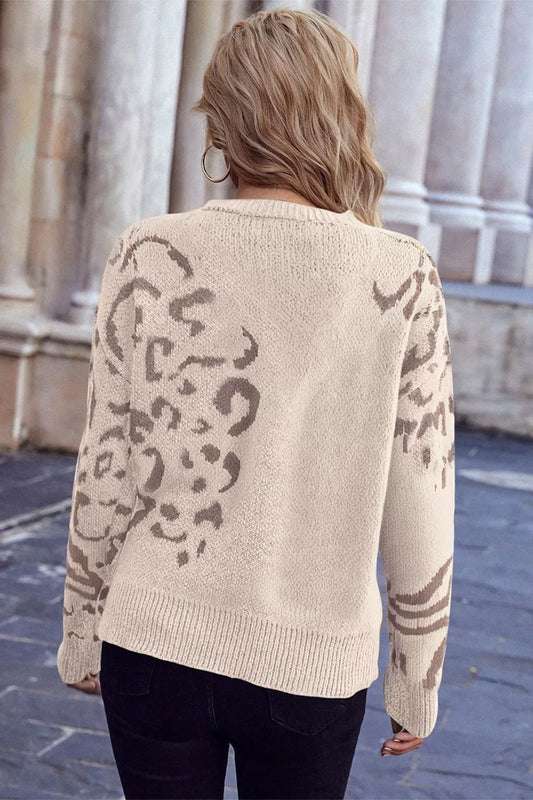 Women's Leopard Relaxed Fit Sweater — women's knitwear Australia
