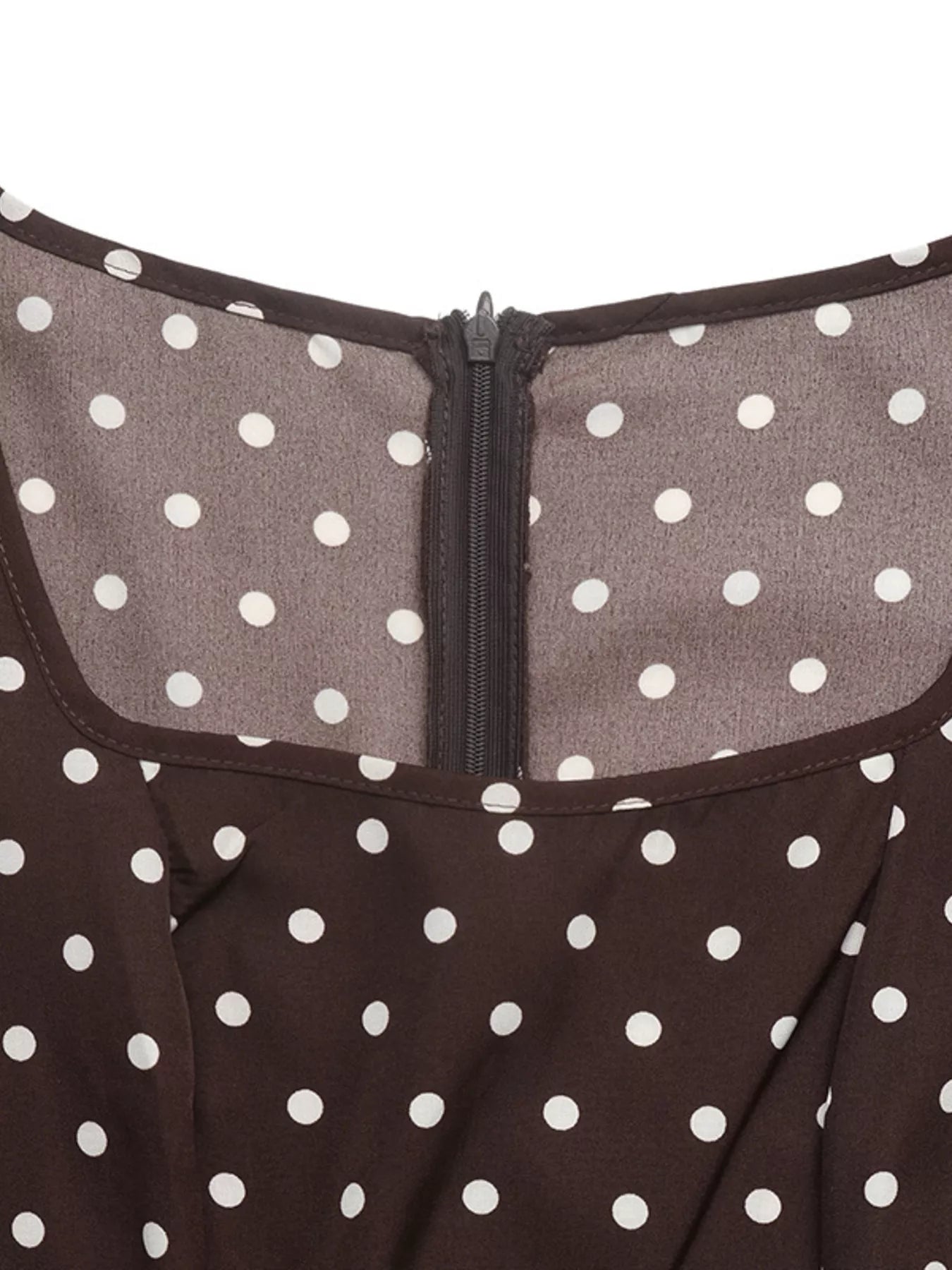 Women's Polka Dot Square Neck Long Sleeve Maxi Dress — Chic and Unique AU