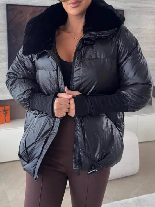 Fur Collar Padded Puffer Jacket — women's jacket Australia
