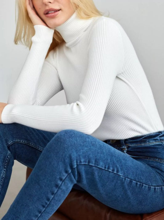 Women's Full Size Ribbed Knit Turtleneck Sweater Plus Size — women's knit sweater Australia