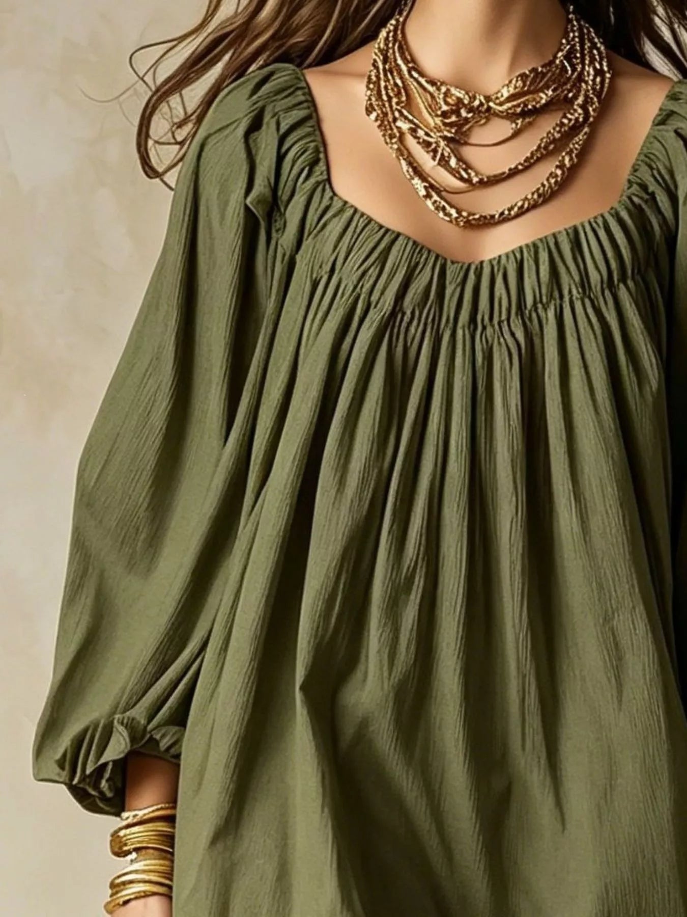 Women's Flowy Balloon Sleeve Mini Dress — Chic and Unique AU