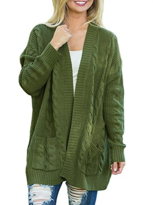 Women's Chunky Knit Open Front Cardigan — women's knitwear Australia