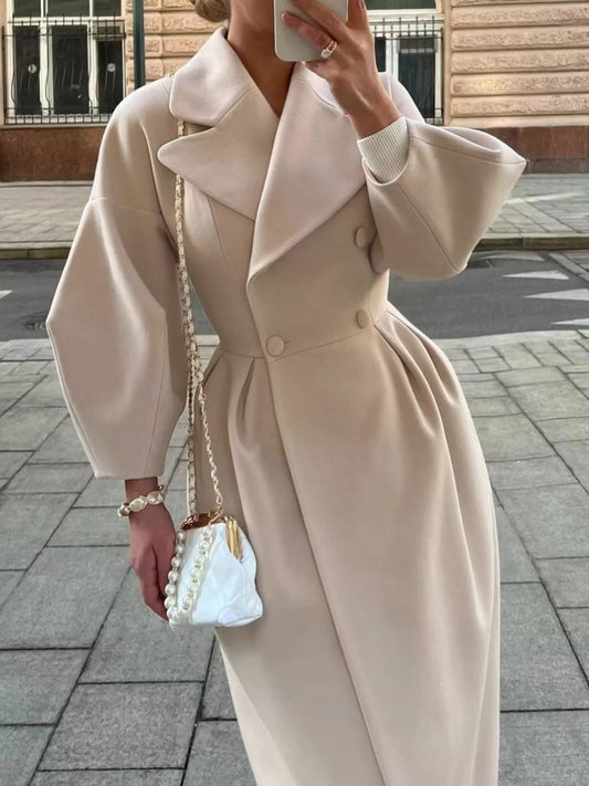 Double-Breasted Longline Coat — women's coat Australia