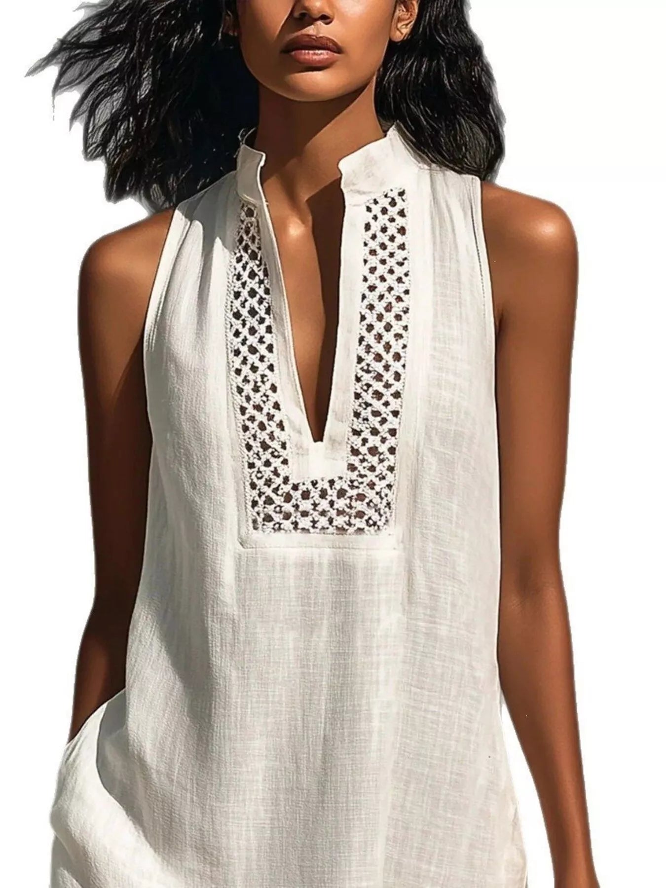 Women's Sleeveless Maxi Dress with Pockets — Chic and Unique AU