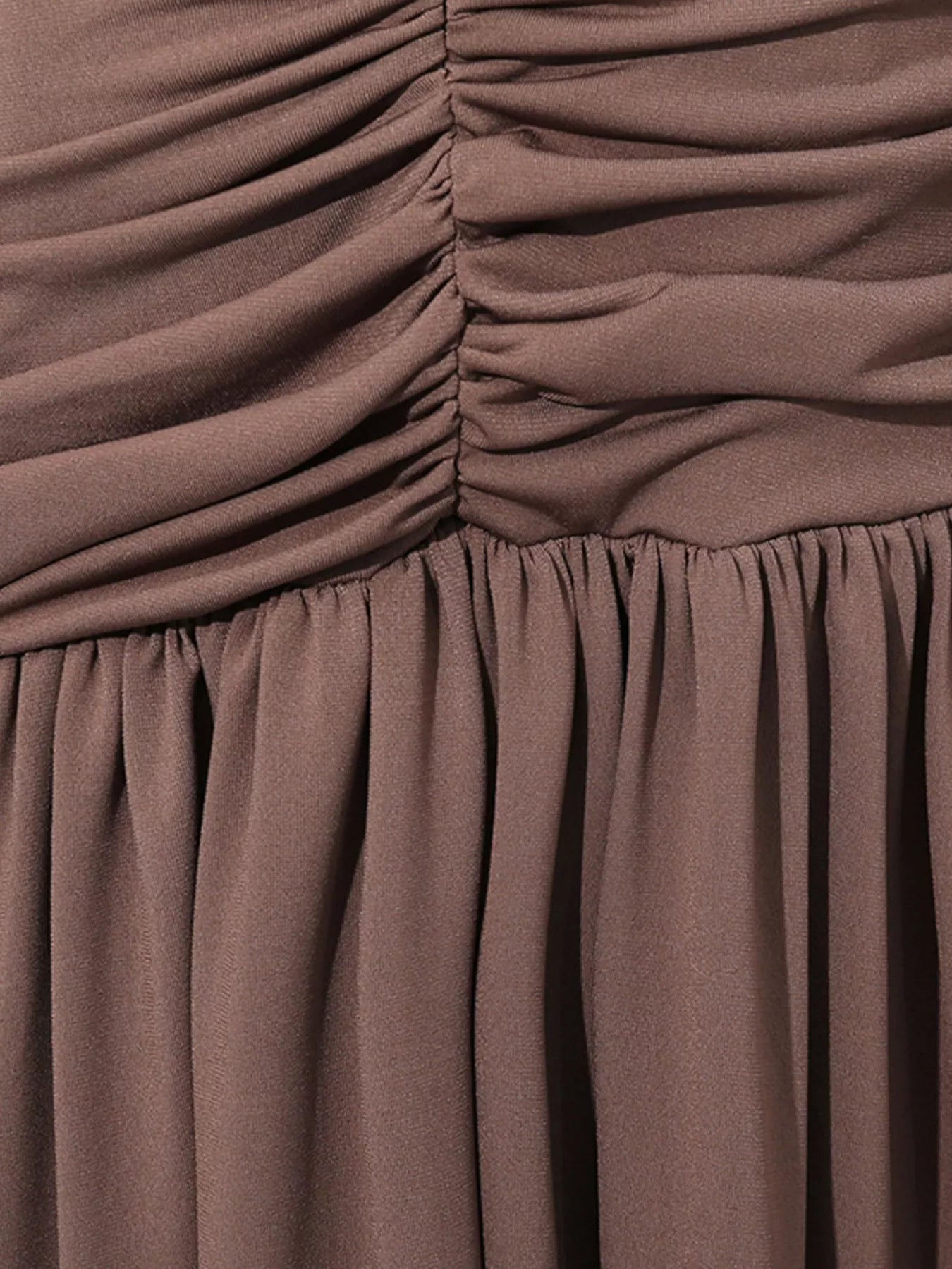Women's Ruched Long-Sleeve Maxi Dress with Cutout Detail — Chic and Unique AU
