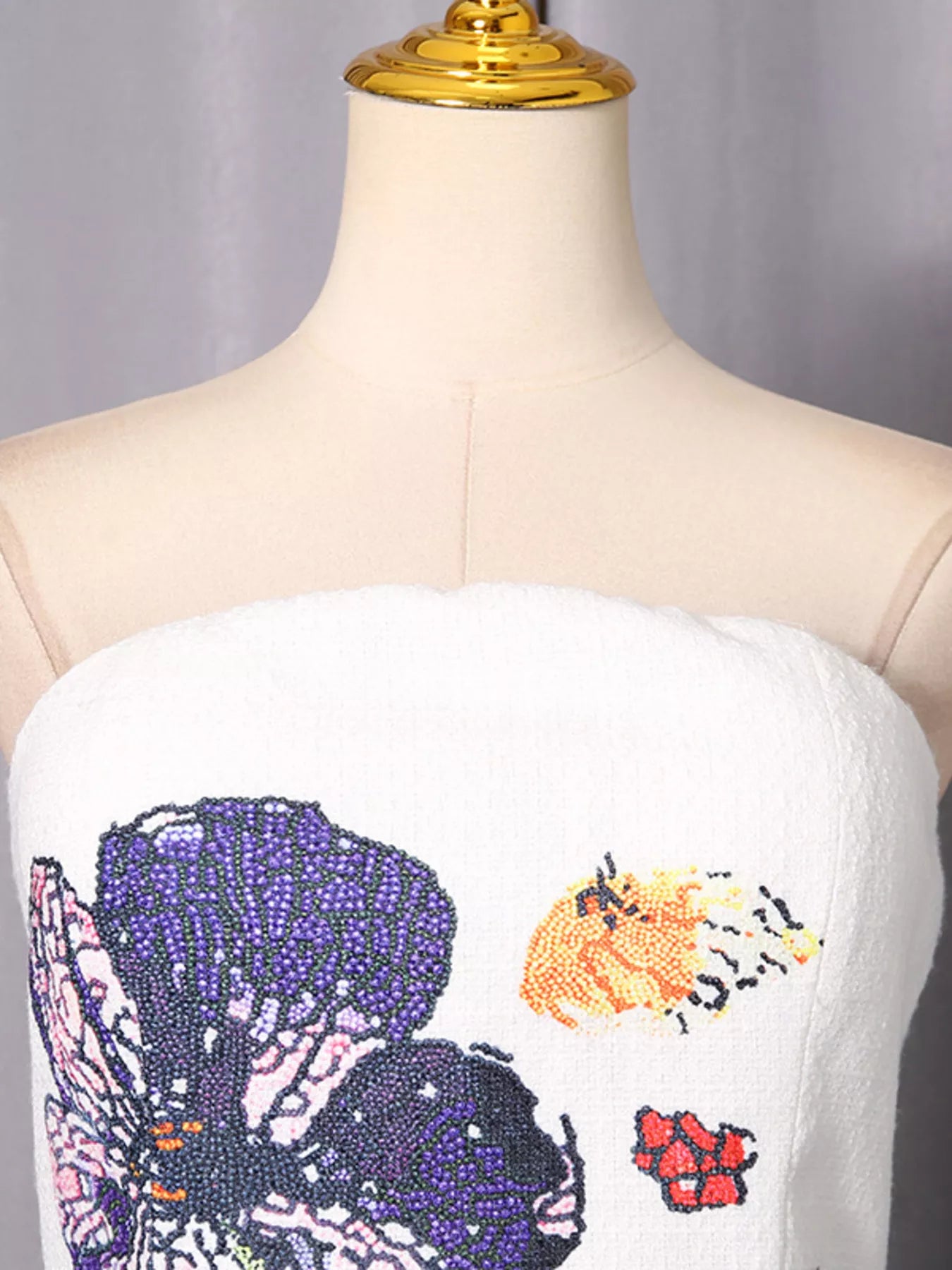 Women's Strapless Floral Mini Dress — Chic and Unique AU