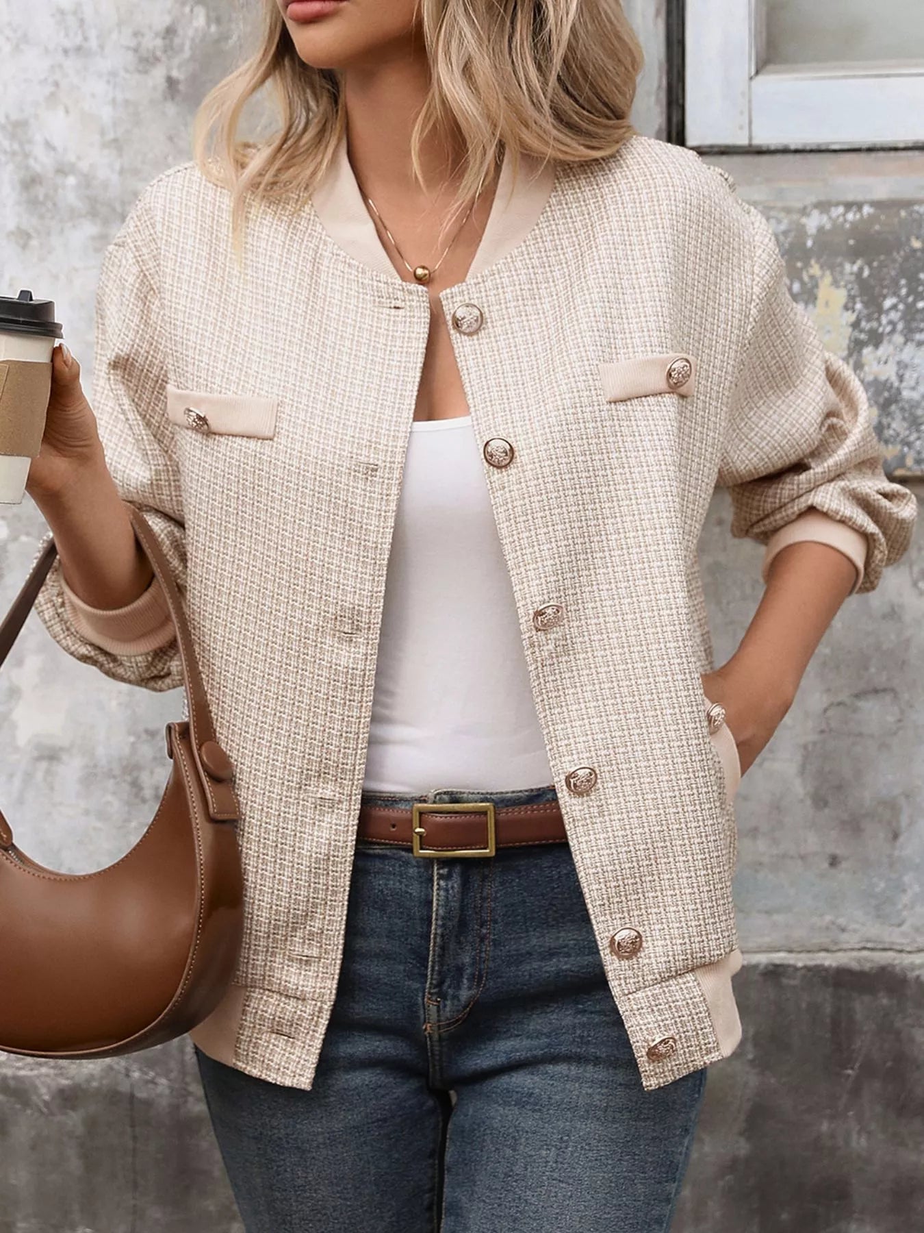 Button Up Long Sleeve Jacket — women's jacket Australia
