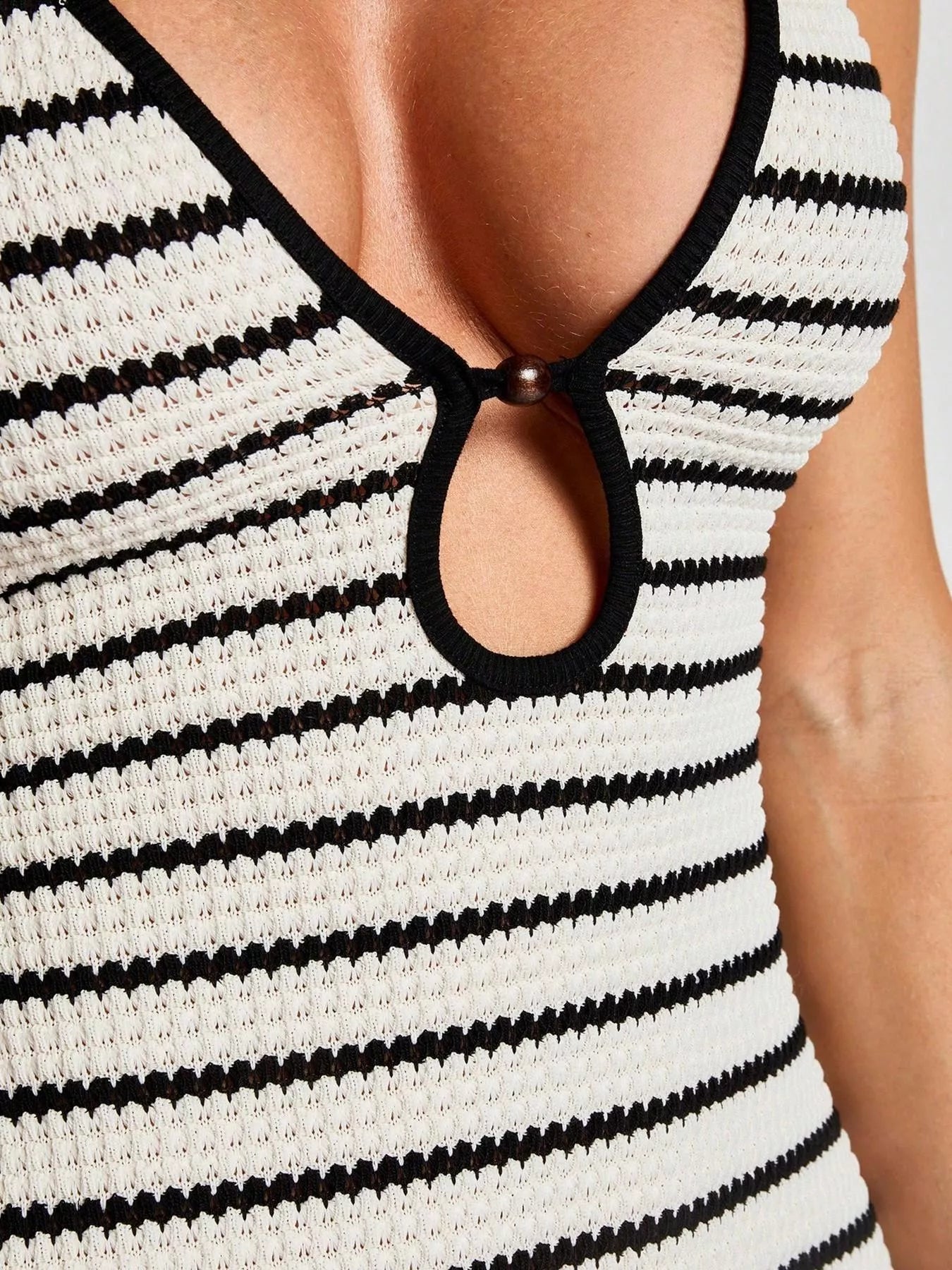 Women's Striped Halter Neck Maxi Dress — Chic and Unique AU