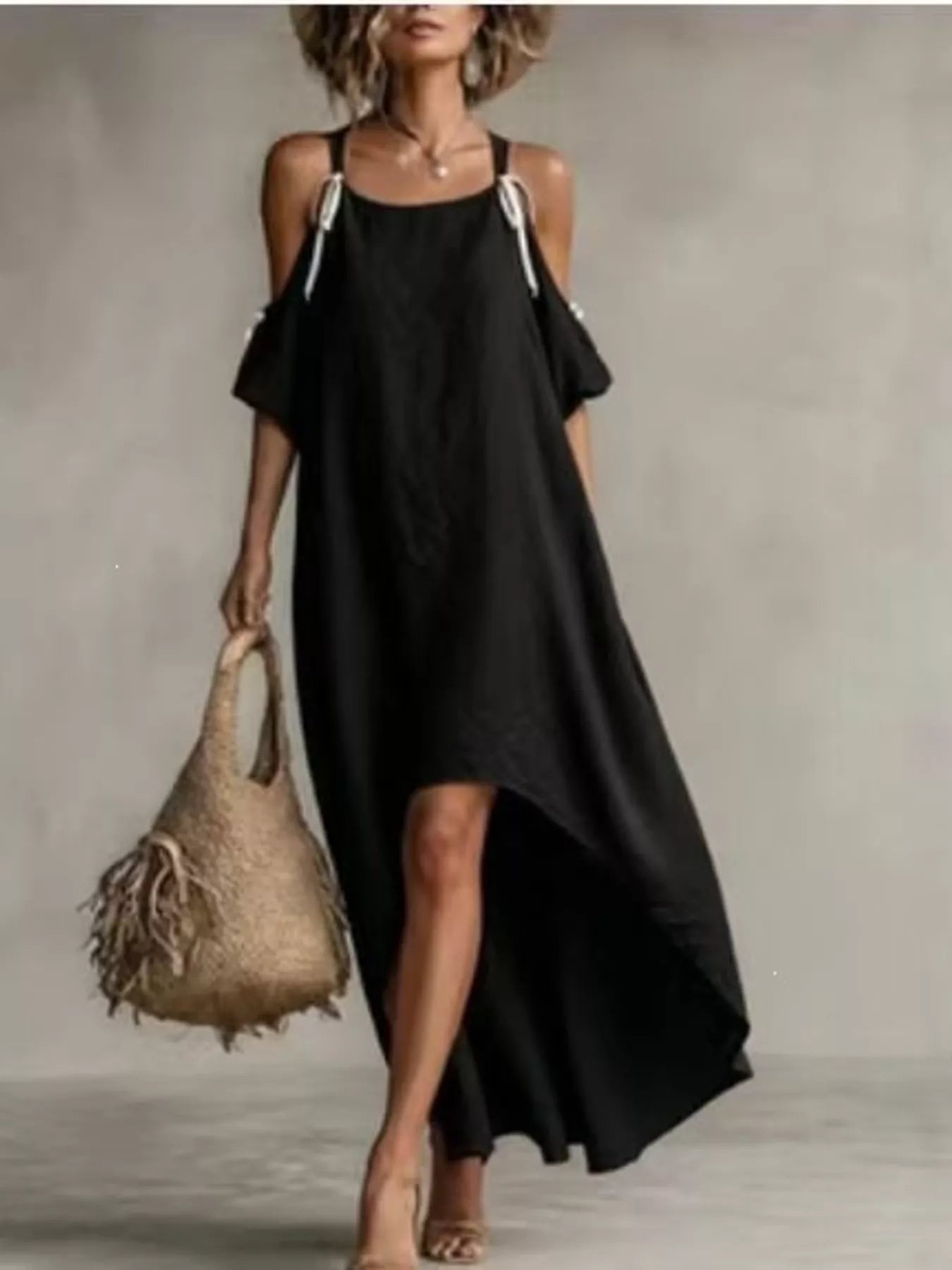 Women's High-Low Cold Shoulder Maxi Dress — Chic and Unique AU