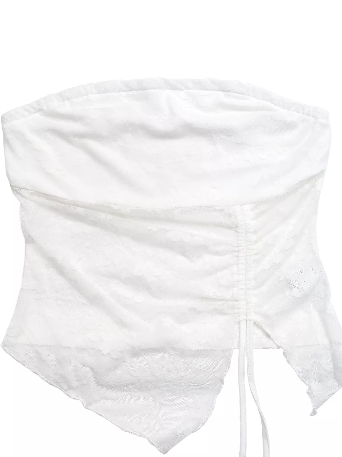 Ruched Lace Tube Top — women's top Australia