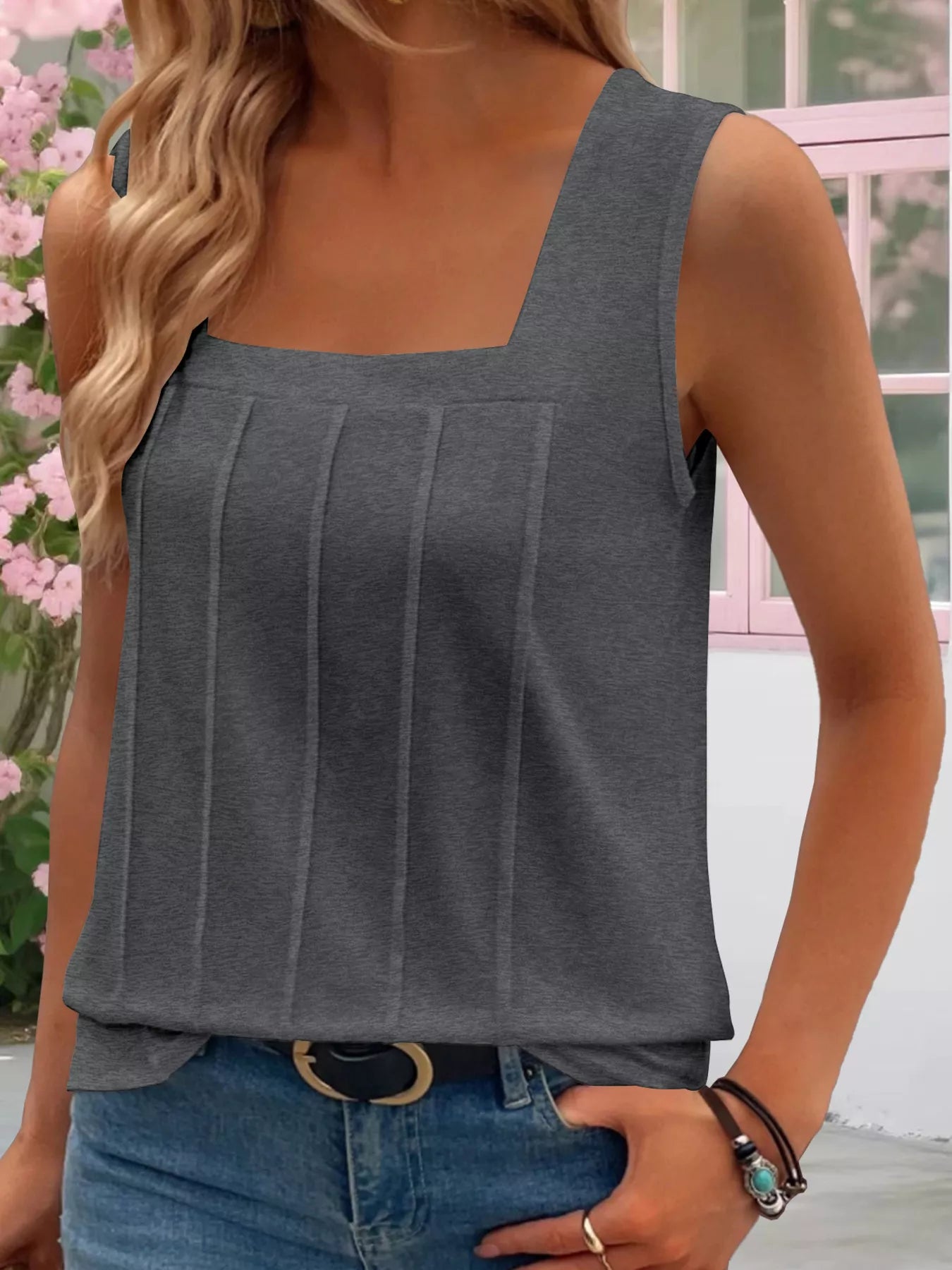 Square Neck Tank Top — women's tank top Australia