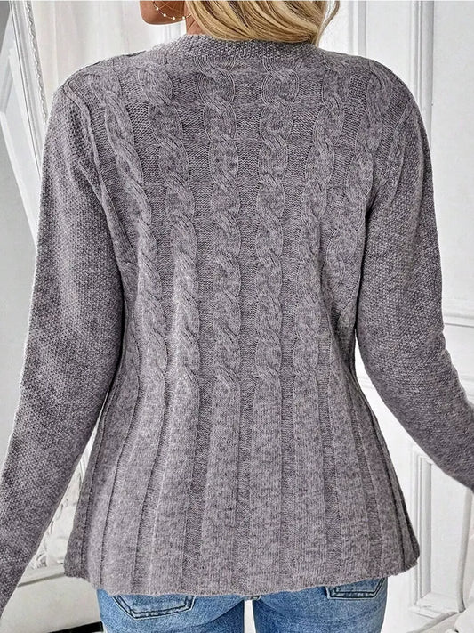 Women's Cable-Knit Button-Down Cardigan — women's knit cardigan Australia