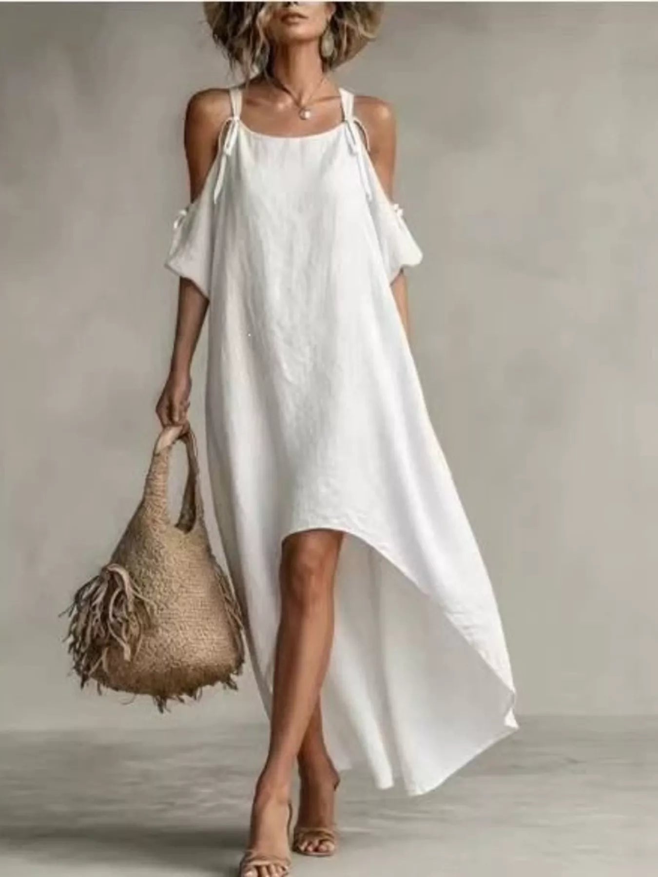 Women's High-Low Cold Shoulder Maxi Dress — Chic and Unique AU