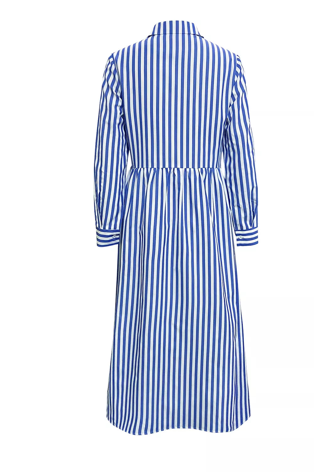 Women's Striped Long Sleeve Maxi Shirt Dress — Chic and Unique AU