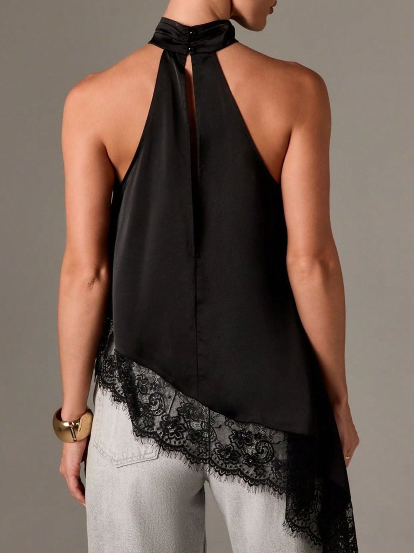 Halter Neck Lace Trim Cami — women's cami Australia