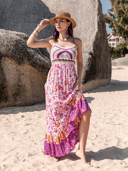 Printed Scoop Neck Cami Dress — women's maxi dress Australia