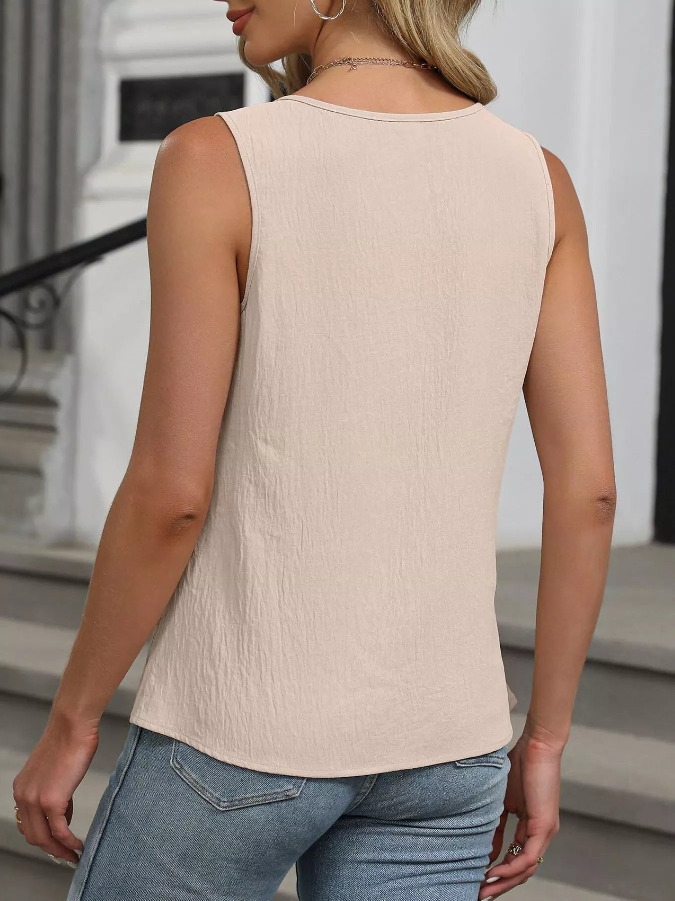 Keyhole Neck Tank Top — women's tank top Australia