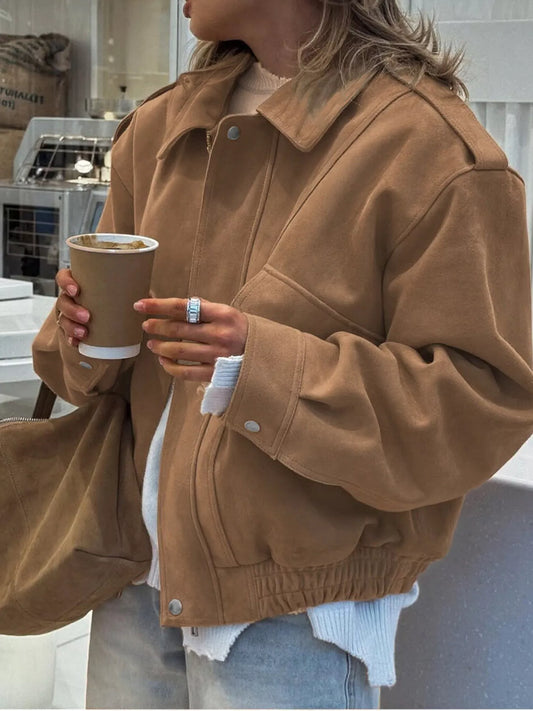 Zip Up Oversized Jacket — women's jacket Australia