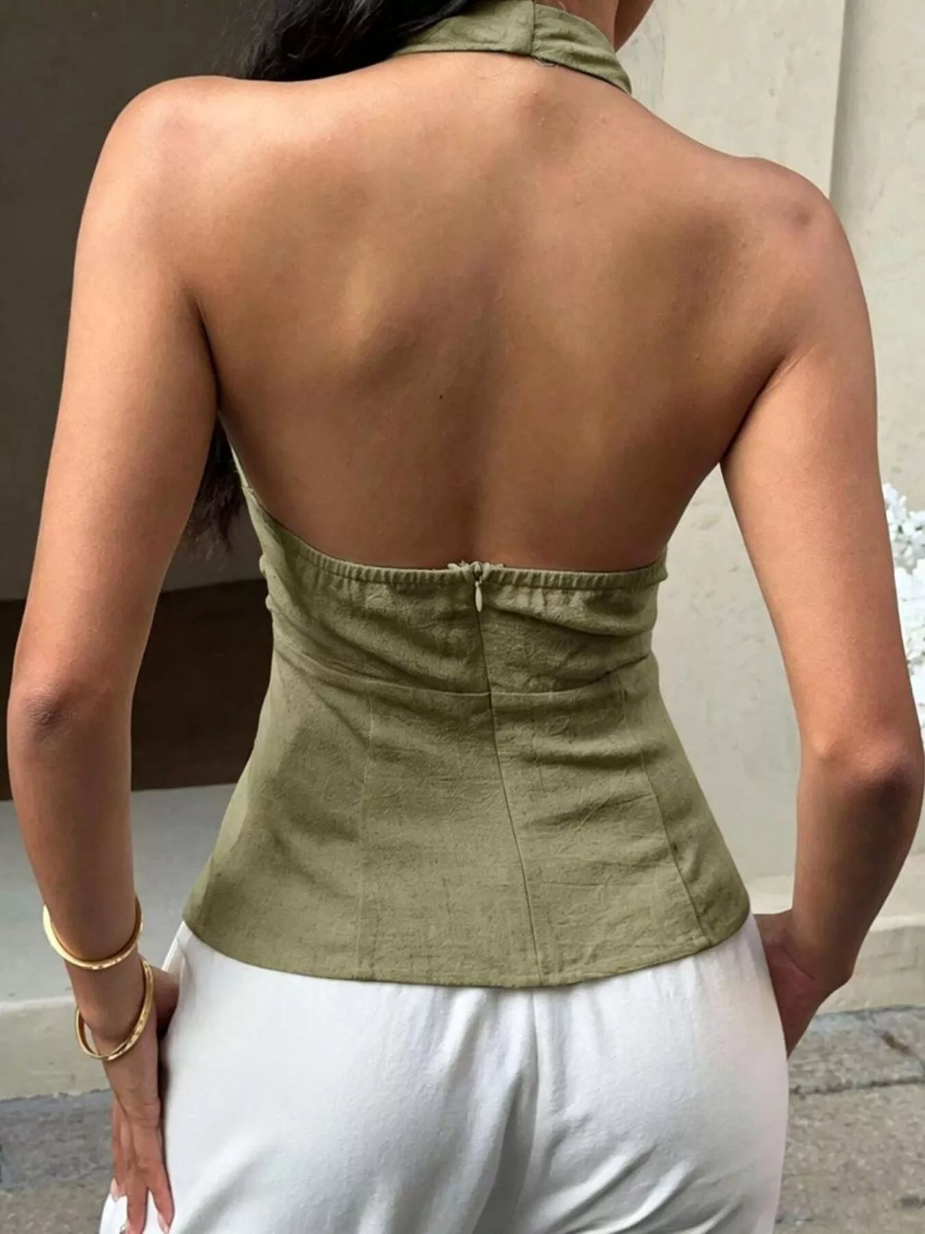 Halter Neck Buckle Tank — women's tank top Australia
