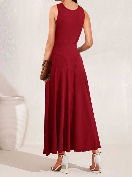 Crisscross Halter Neck A-Line Midi Dress — women's casual dress Australia