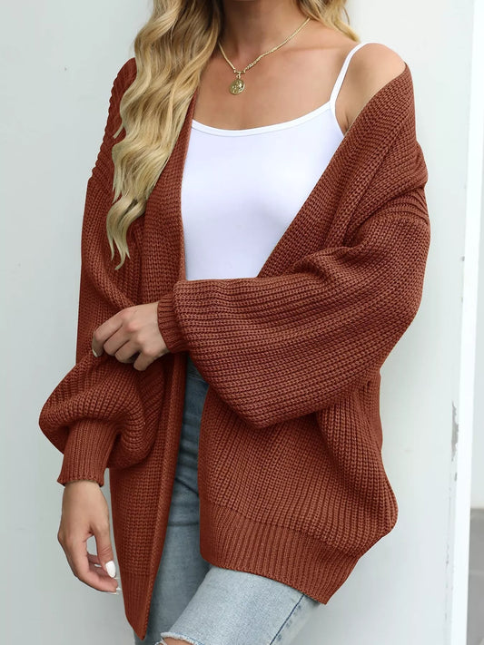 Women's Chunky Knit Open Front Cardigan — women's knitwear Australia