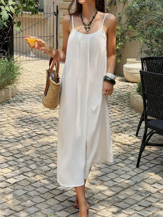 Women's Flowy Spaghetti Strap Midi Dress — Chic and Unique AU