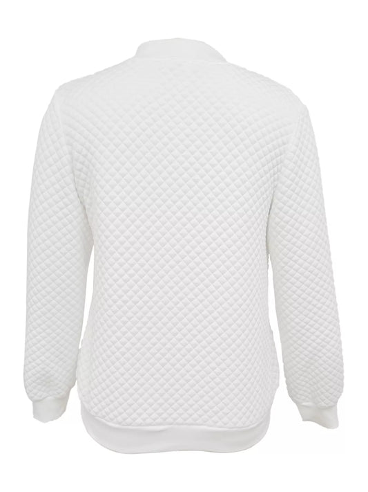 Textured Zip Up Long Sleeve Jacket — women's jacket Australia